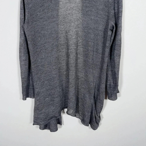 Eileen Fisher Grey Open Knit  Cardigan - Picture 11 of 11